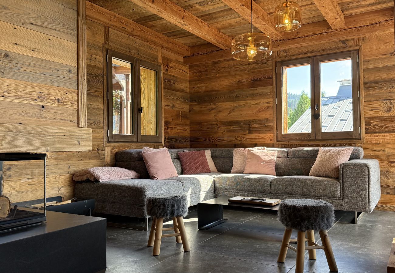Chalet in Les Gets - NEW! Chalet Nova - LES GETS: fireplace, jacuzzi, stunning view