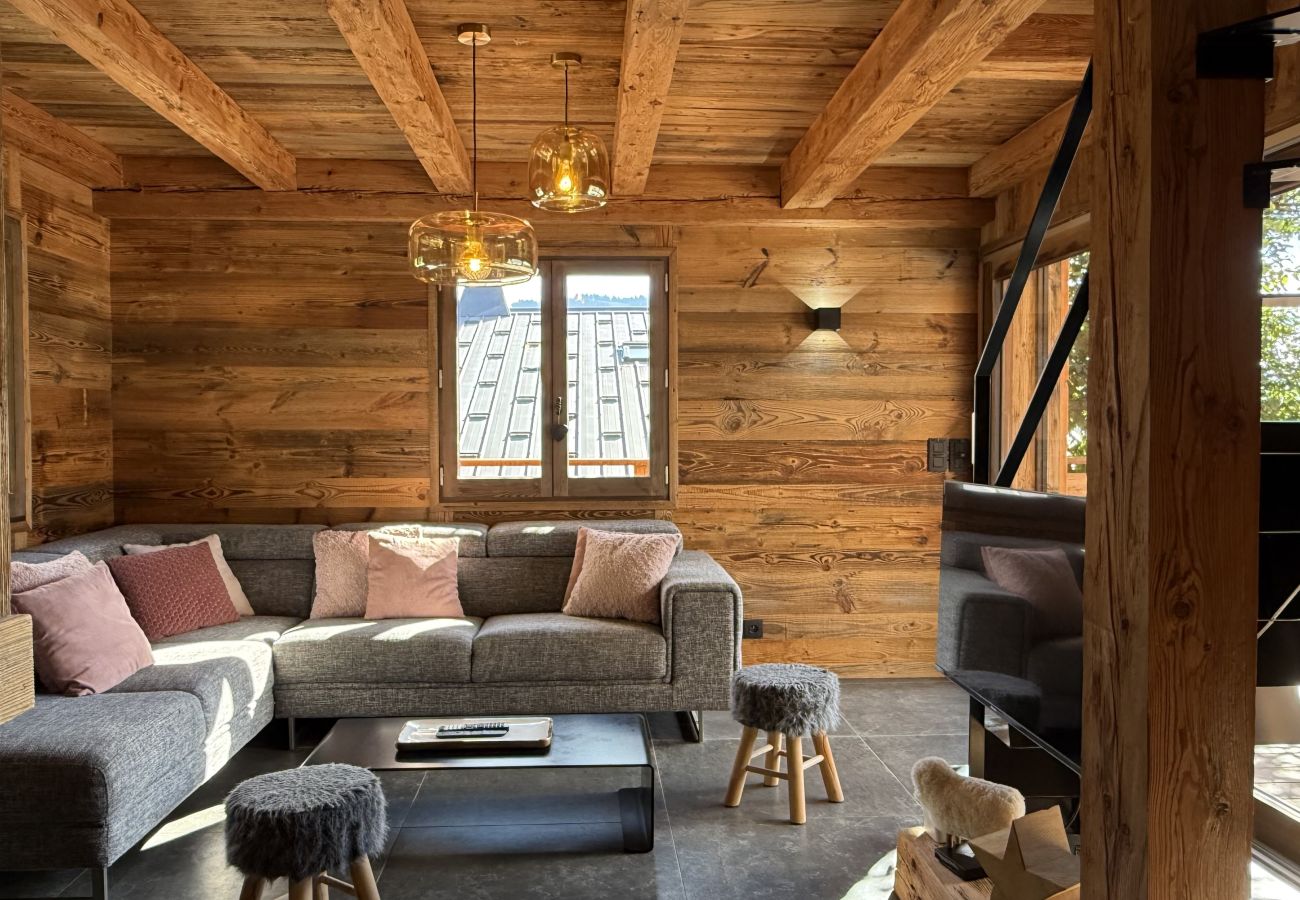 Chalet in Les Gets - NEW! Chalet Nova - LES GETS: fireplace, jacuzzi, stunning view