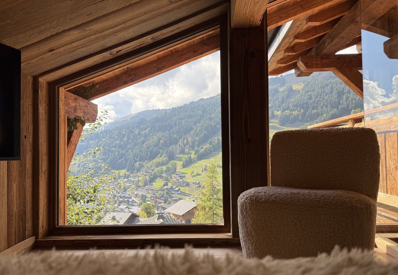Chalet in Les Gets - NEW! Chalet Nova - LES GETS: fireplace, jacuzzi, stunning view
