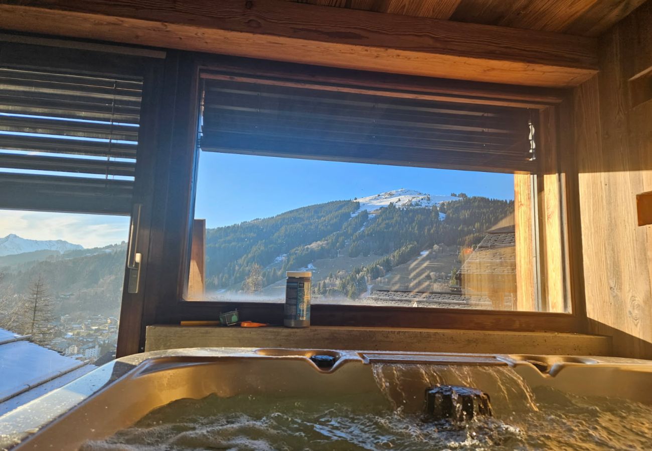 Chalet in Les Gets - NEW! Chalet Nova - LES GETS: fireplace, jacuzzi, stunning view
