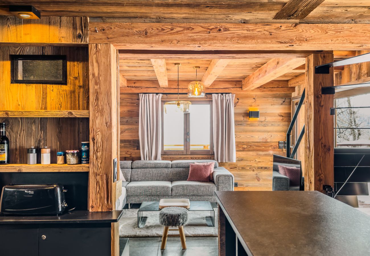 Chalet in Les Gets - NEW! Chalet Nova - LES GETS: fireplace, jacuzzi, stunning view