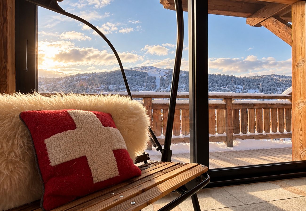 Chalet in Les Gets - NEW! Chalet Eagle - LES GETS: ski-in/ski-out, fireplace, superb view