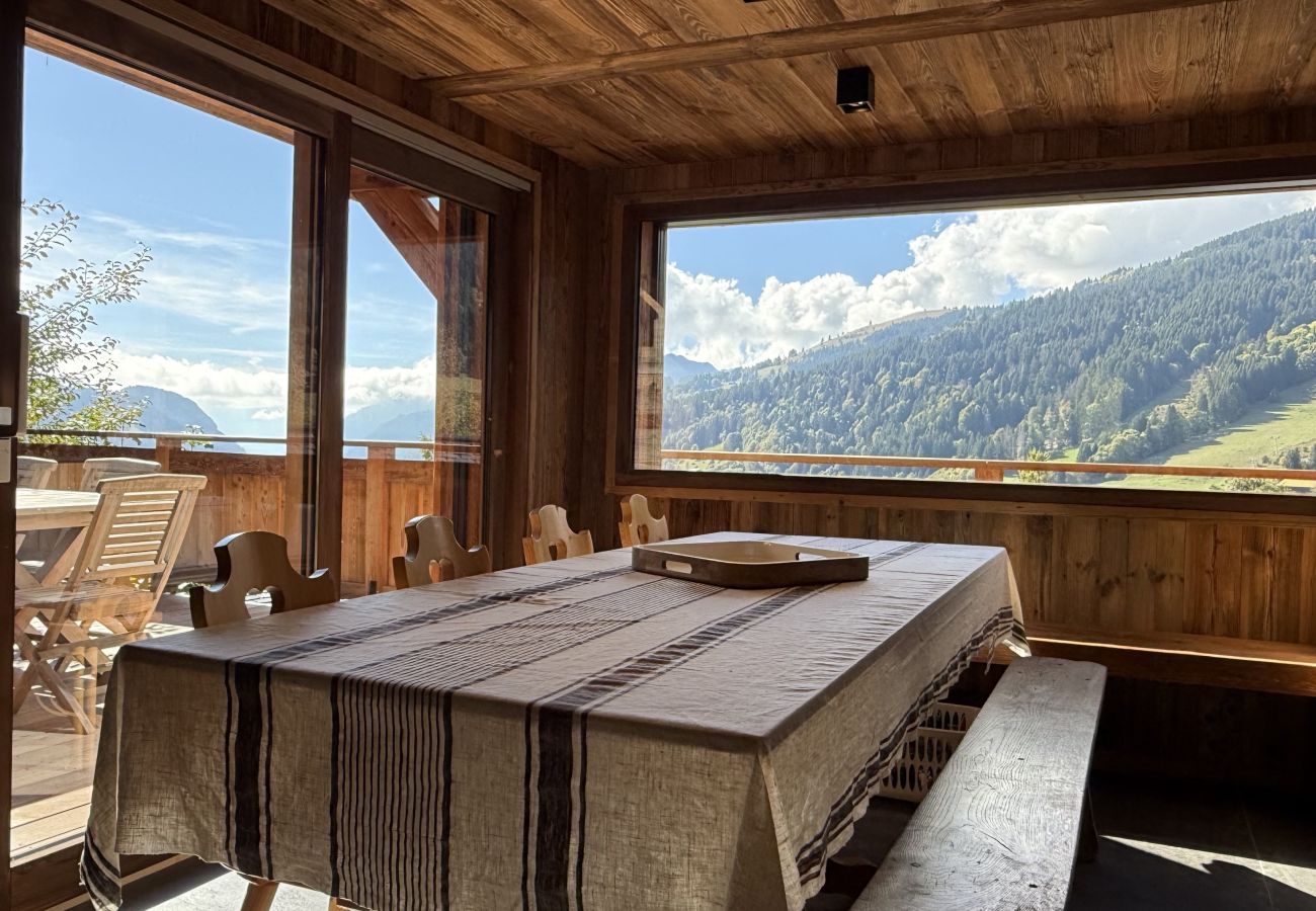 Chalet à Les Gets - NOUVEAU ! Chalet Nova - LES GETS : cheminée, jacuzzi, superbe vue