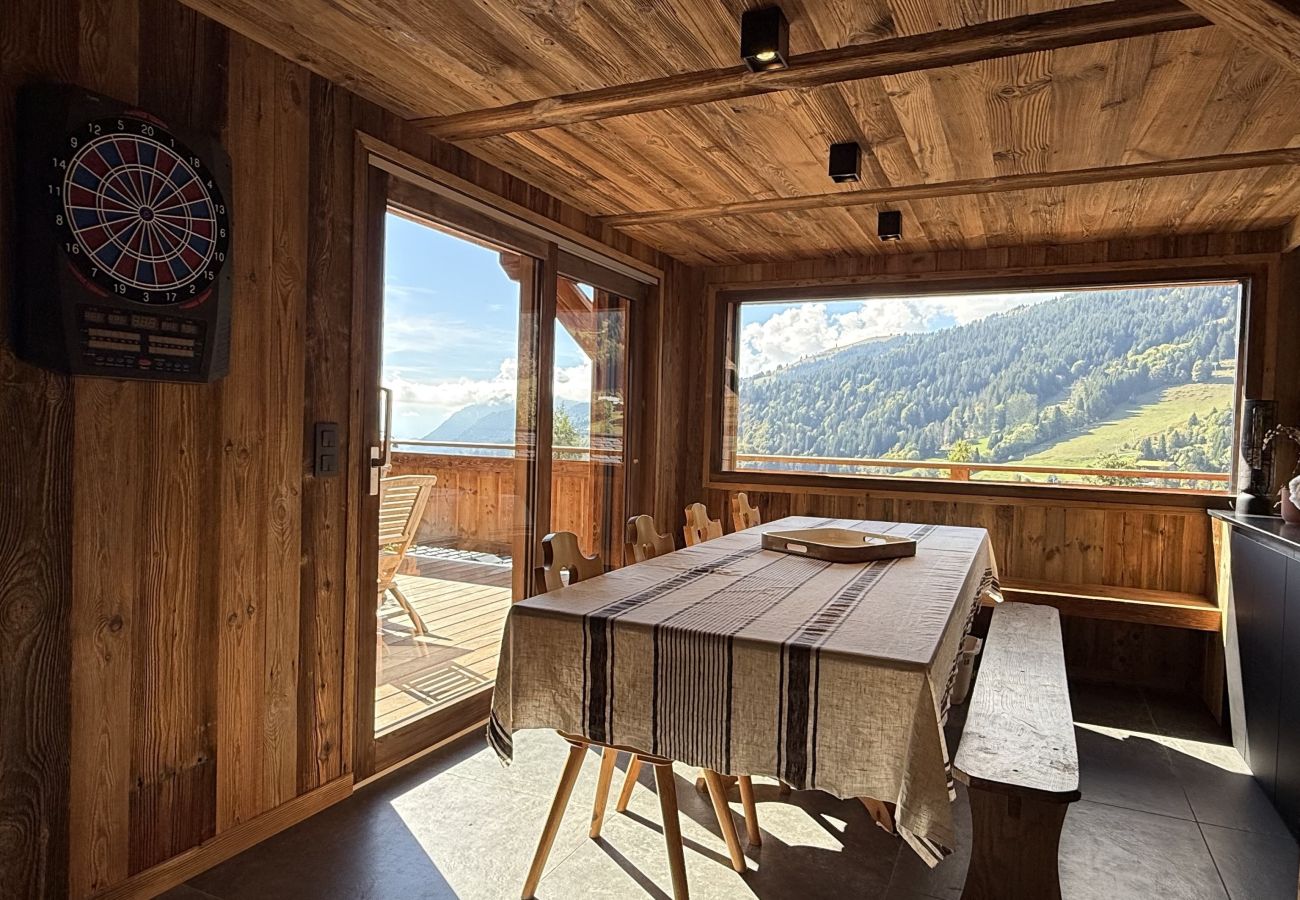 Chalet à Les Gets - NOUVEAU ! Chalet Nova - LES GETS : cheminée, jacuzzi, superbe vue