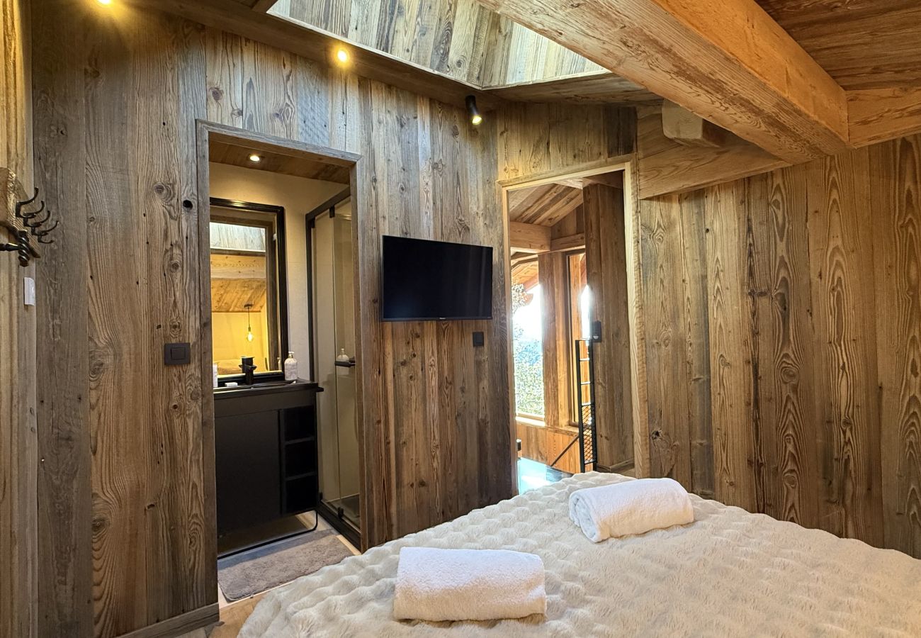 Chalet à Les Gets - NOUVEAU ! Chalet Nova - LES GETS : cheminée, jacuzzi, superbe vue