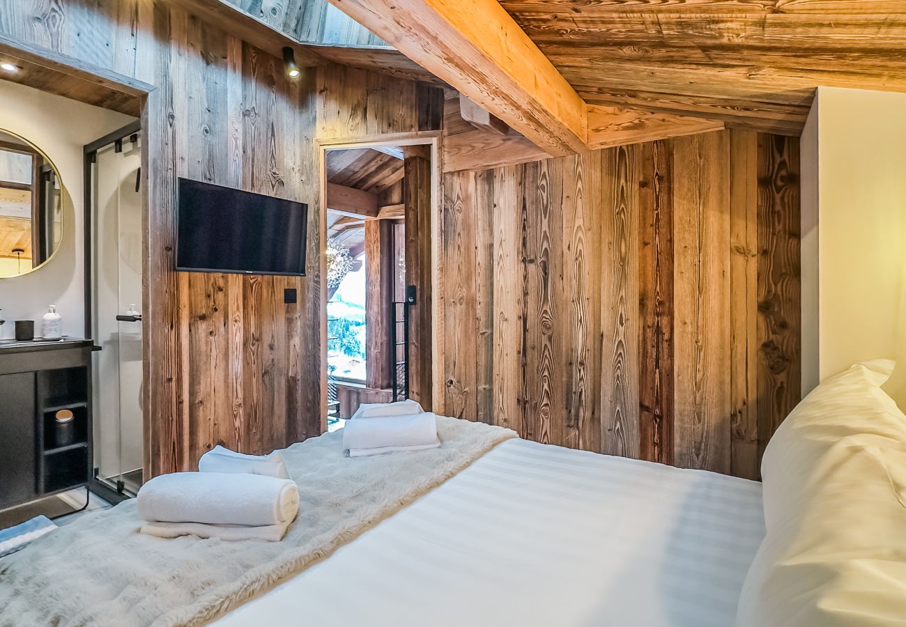 Chalet à Les Gets - NOUVEAU ! Chalet Nova - LES GETS : cheminée, jacuzzi, superbe vue