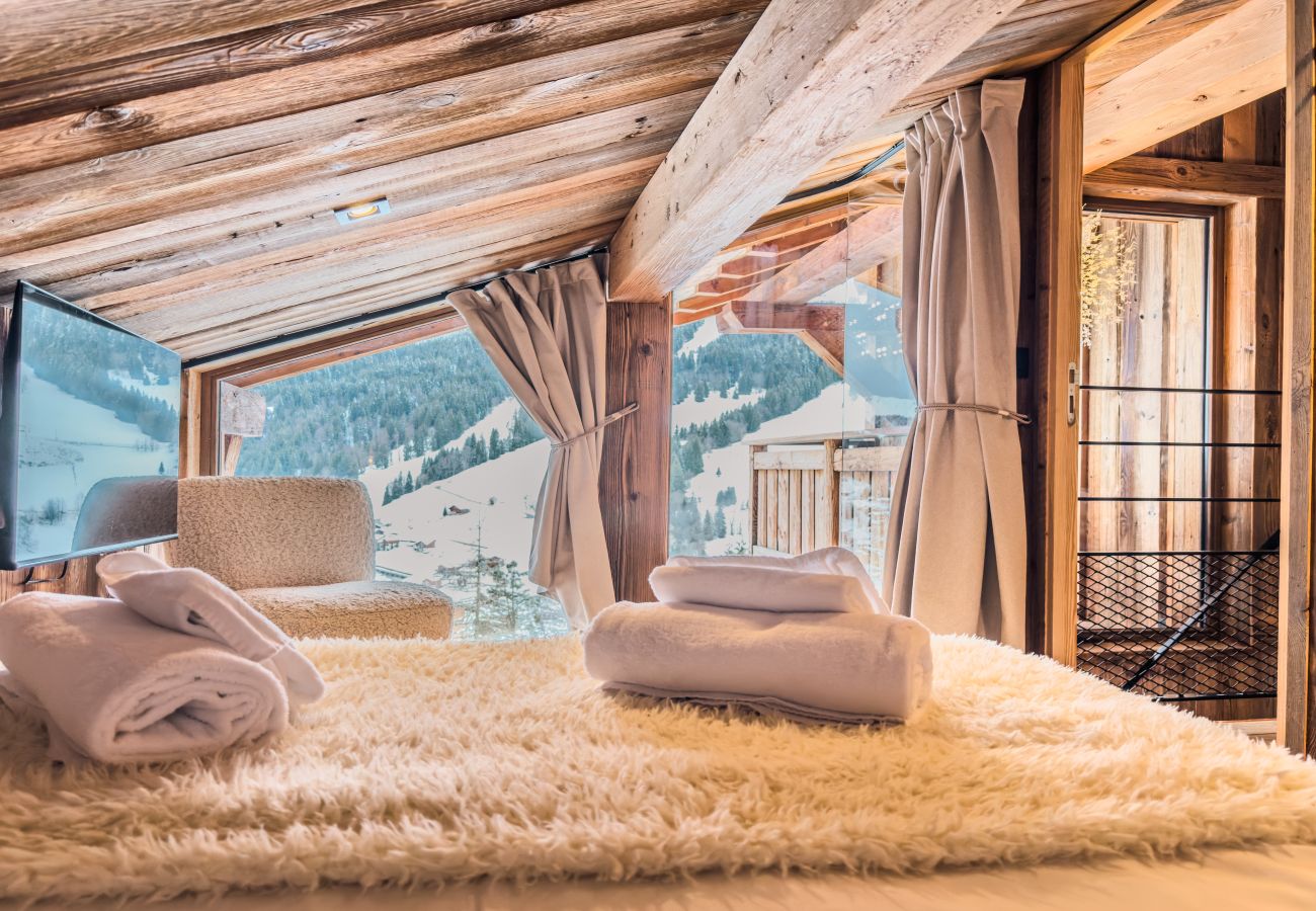 Chalet in Les Gets - NIEUW! Chalet Nova - LES GETS: open haard, jacuzzi, prachtig uitzicht